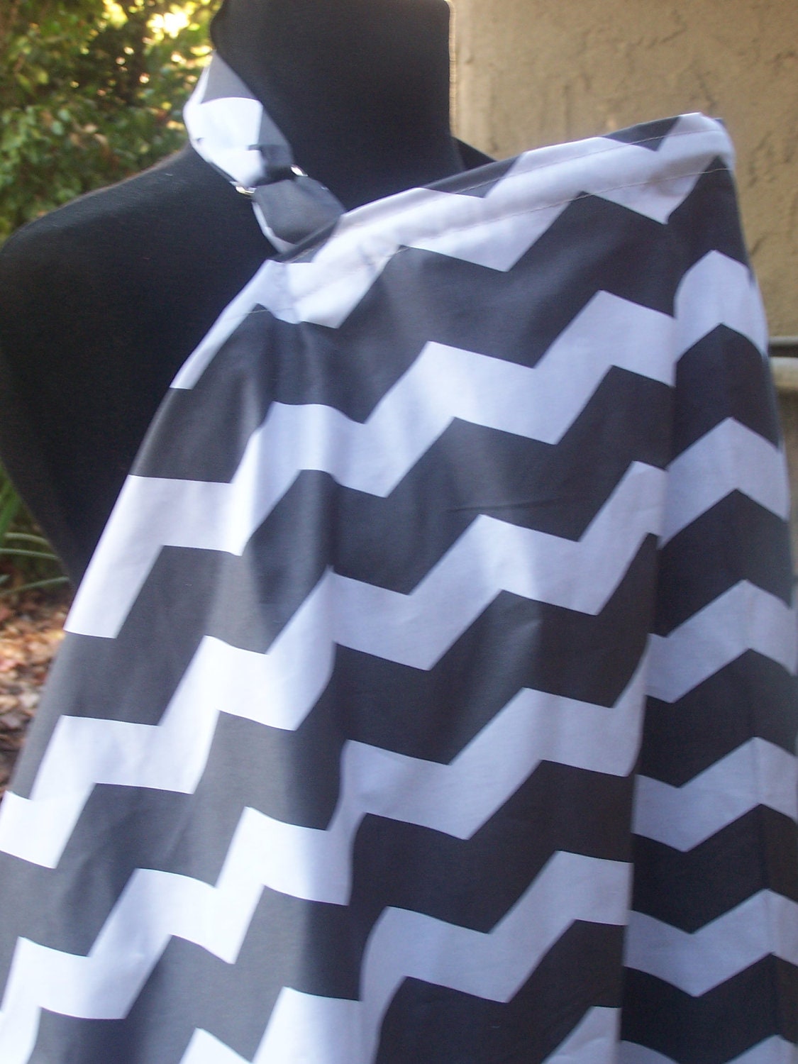 Nursing Cover- Gray and White Chevrons