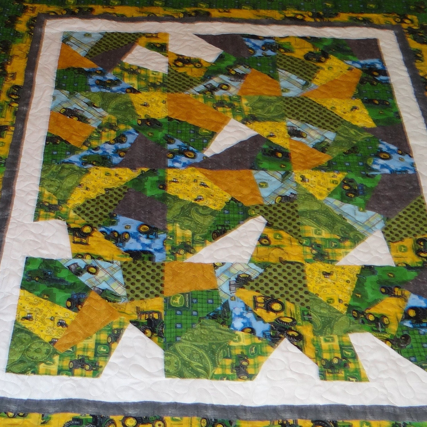 John Deere twin size quilt