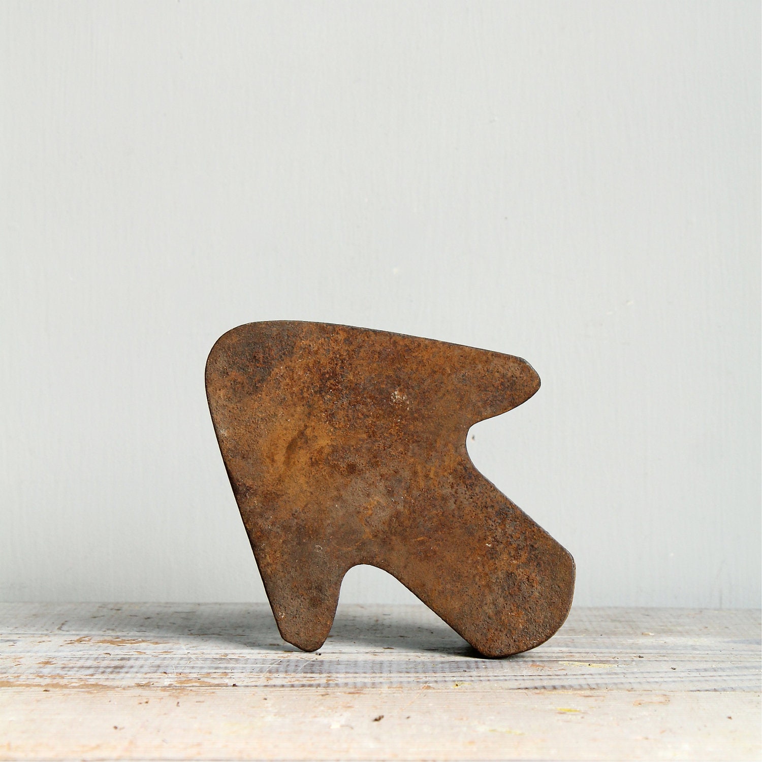 Vintage Industrial Metal Arrow / Cupid, Salvage, Iron Work, Door Stop, Sign