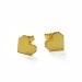 Pixel heart - vermeil - sterling silver gold earrings