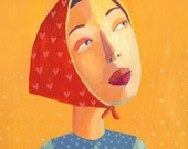woman portrait  original painting on canvas