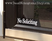 No Soliciting Vinyl Decal