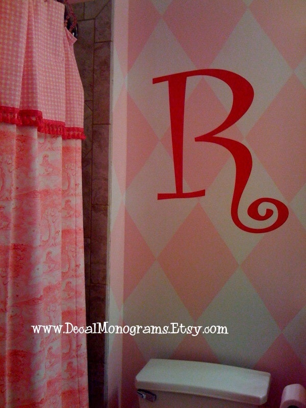 Single Initial 22 inches Vinyl Wall Decal