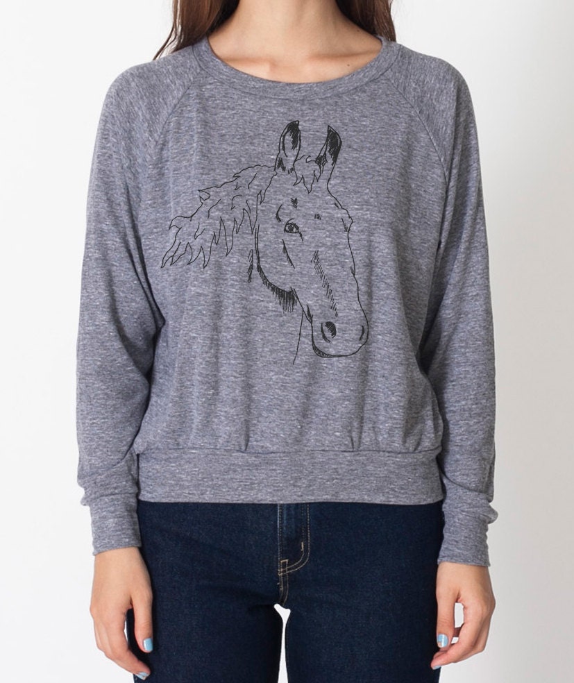 John women's tri-blend grey raglan AA pullover