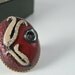 Adjustable Antique Finish Oval Cherry Red Ring with An Ottoman Style Tulip