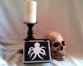 Addams family Octopus wood trinket keepsake jewelry BOX Halloween