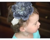 Vintage flower toddler headband