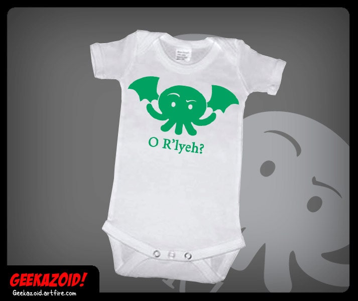 Cthulhu O R'lyeh Baby Onesie Lovecraft Humor