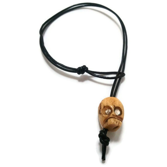 Unisex Skull Leather Cord Bracelet