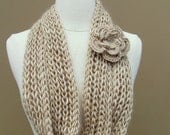 Ava-Soy Infinity-Loop Scarf-Natural