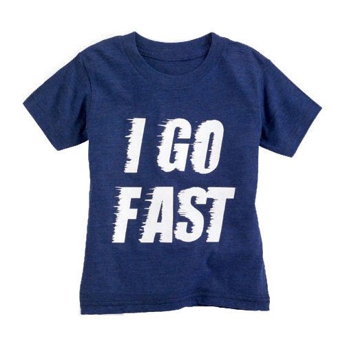 I Go Fast indigo tee