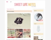 Premade Blogger Template Shellie Robin
