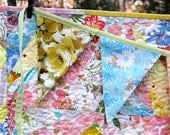 SALE - farmhouse baby quilt, lap quilt, bunting set - echo home goods quilt no. 29 and bunting set  - Ready to Ship