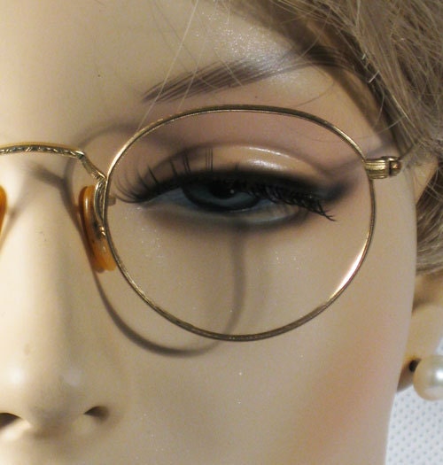 Vintage 40s Bausch and Lomb B&L  Marshwood Ful Vue Style Etched Eyeglasses 12 KGF - alleycatsvintage