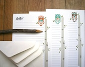 Little Owlie stationery set - illustrated writing paper
