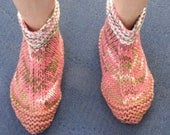 Knitting Pattern -- Boot Slippers for Women