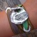 Lucky Peacock Feather Jewelry, Silk Ribbon Bracelet, Artisan STERLING Silver Toggle Clasp, Yoga Jewelry, Pretty Jewelry Gift for Her