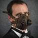 Steampunk Gas Mask Respirator in black iron colors "Excursionist"