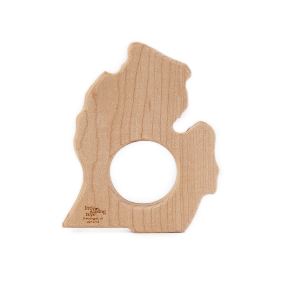 Michigan State baby toy wooden teether wooden toy