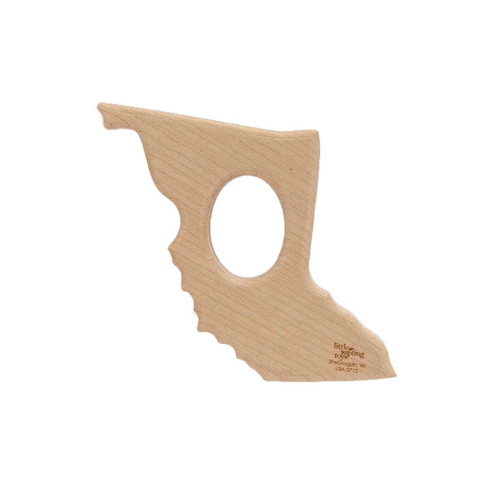 Wooden Teether British Columbia Province baby toy wood toy