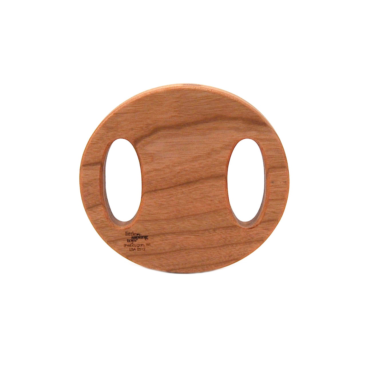 wooden toy baby rattle, cherry baby gift