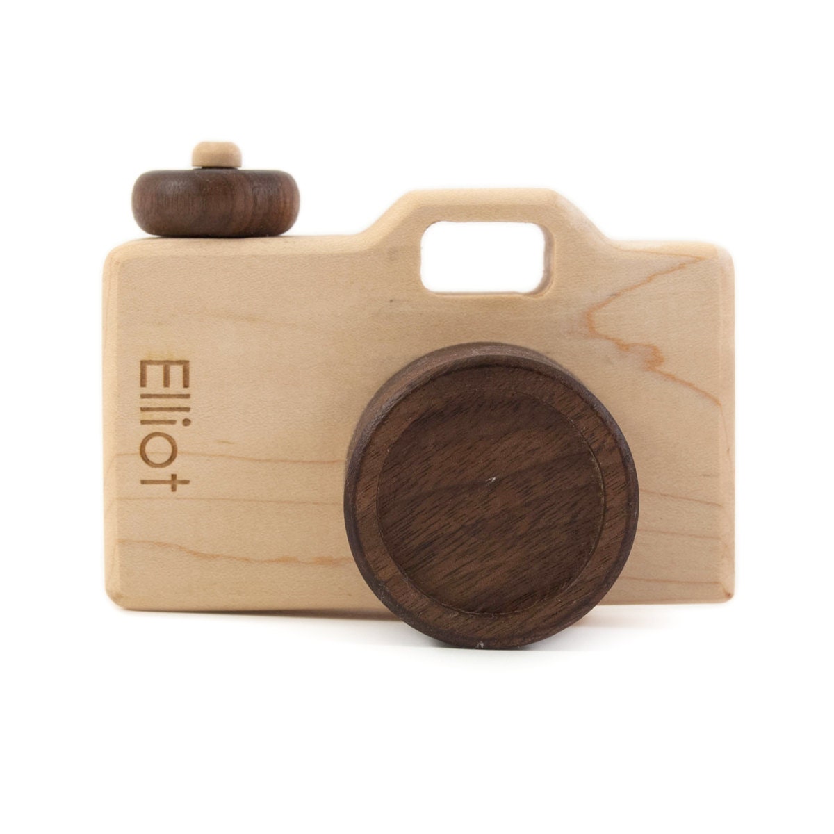 personalized wooden toy camera, modern organic imagination toy