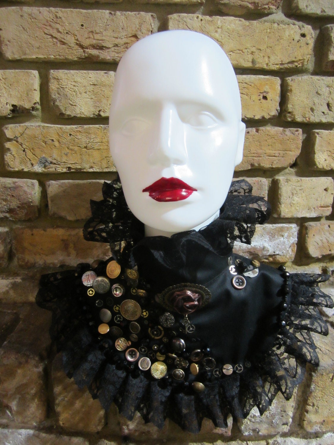 Steampunk black collar