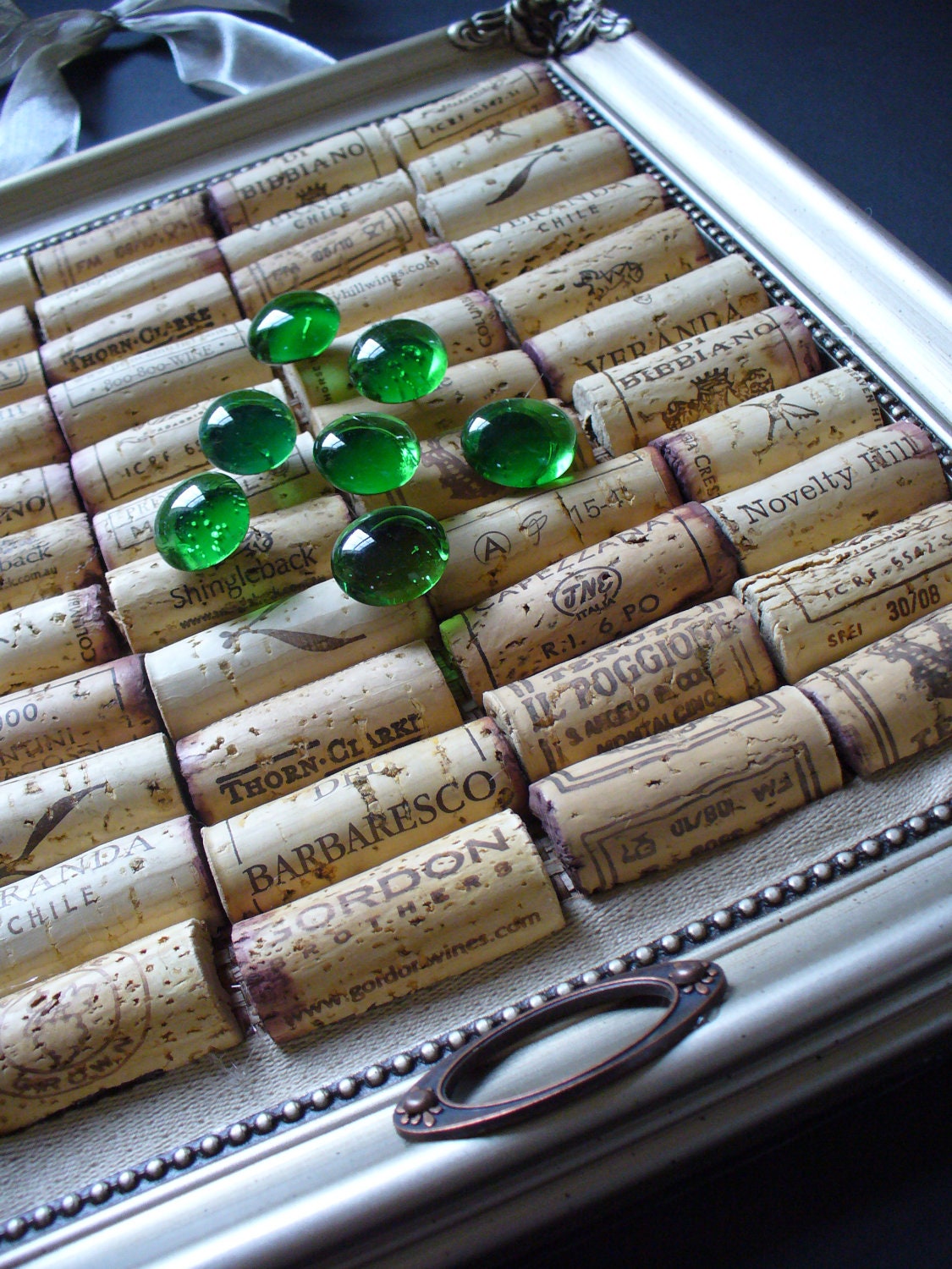 framed Wine Cork Memo Board