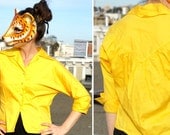 Vintage 50s Blouse in Bright Yellow