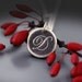 Initial D Pendant - Oxidized Silver Monogram Necklace