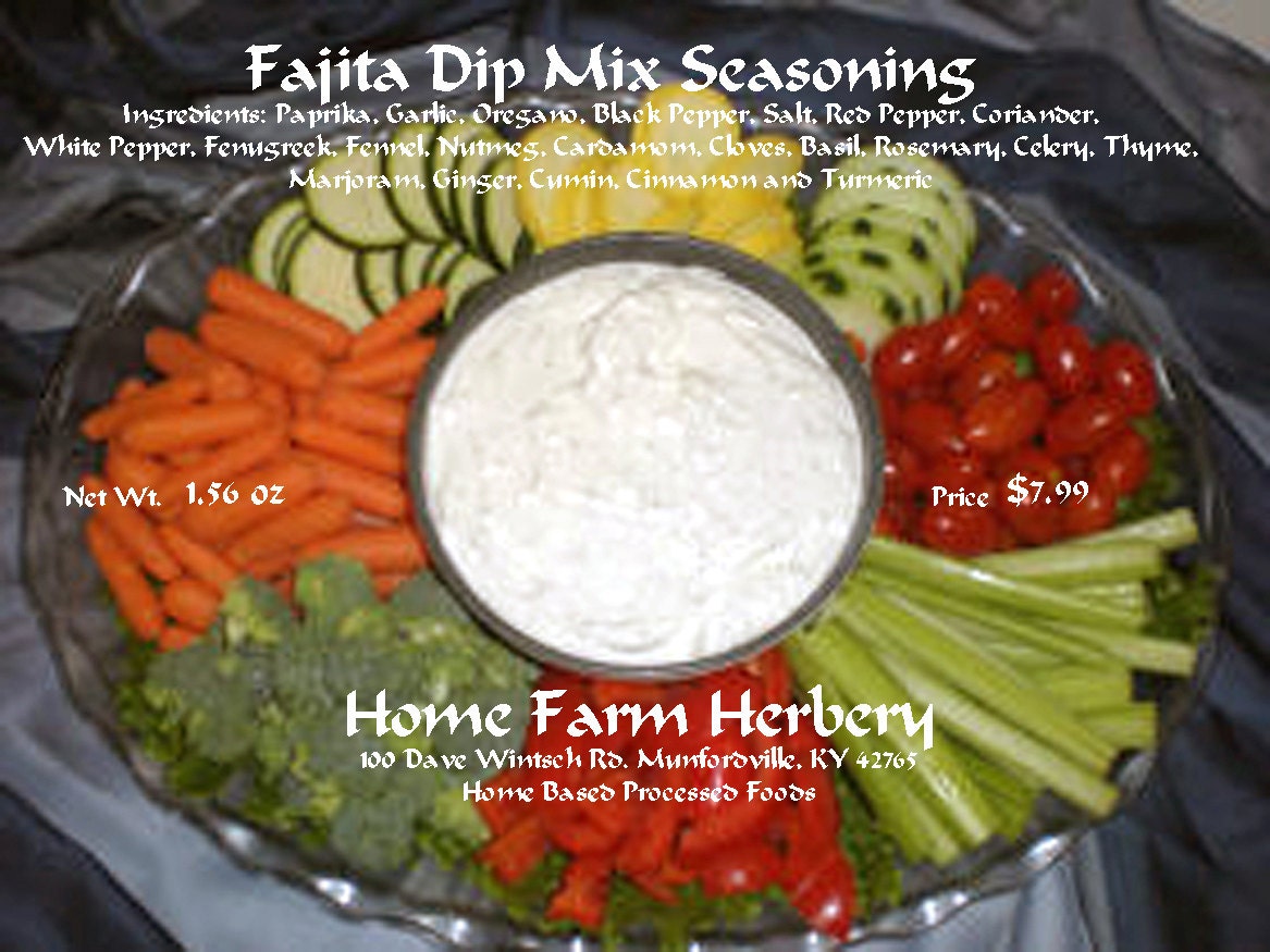 Fajita Dip Mix Seasoning with free shipping in USA