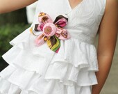 Ruffle Halter Top, White Eyelet