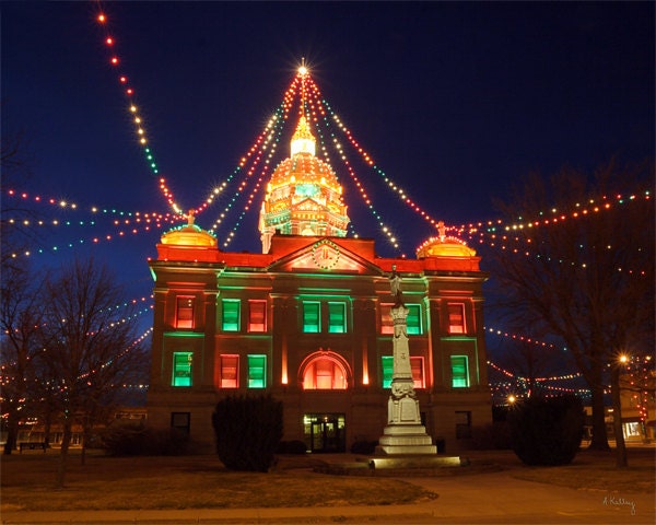 Christmas Courthouse - Minden Nebraska