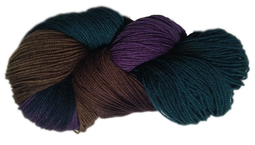Prism's "Saki" custom-dyed merino wool-blend sock-weight yarn, color Savoy, 430 yards, 30% off retail price
