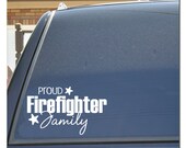 Proud Firefighter Family Car Decal