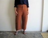 Marni Terra Cotta Cotton Cropped Trousers.