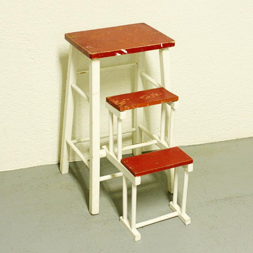 Vintage kitchen stool step stool stool chair by OldCottonwood