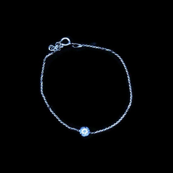 Petite Swarovski Evil Eye Sterling Silver Celebrity Bracelet
