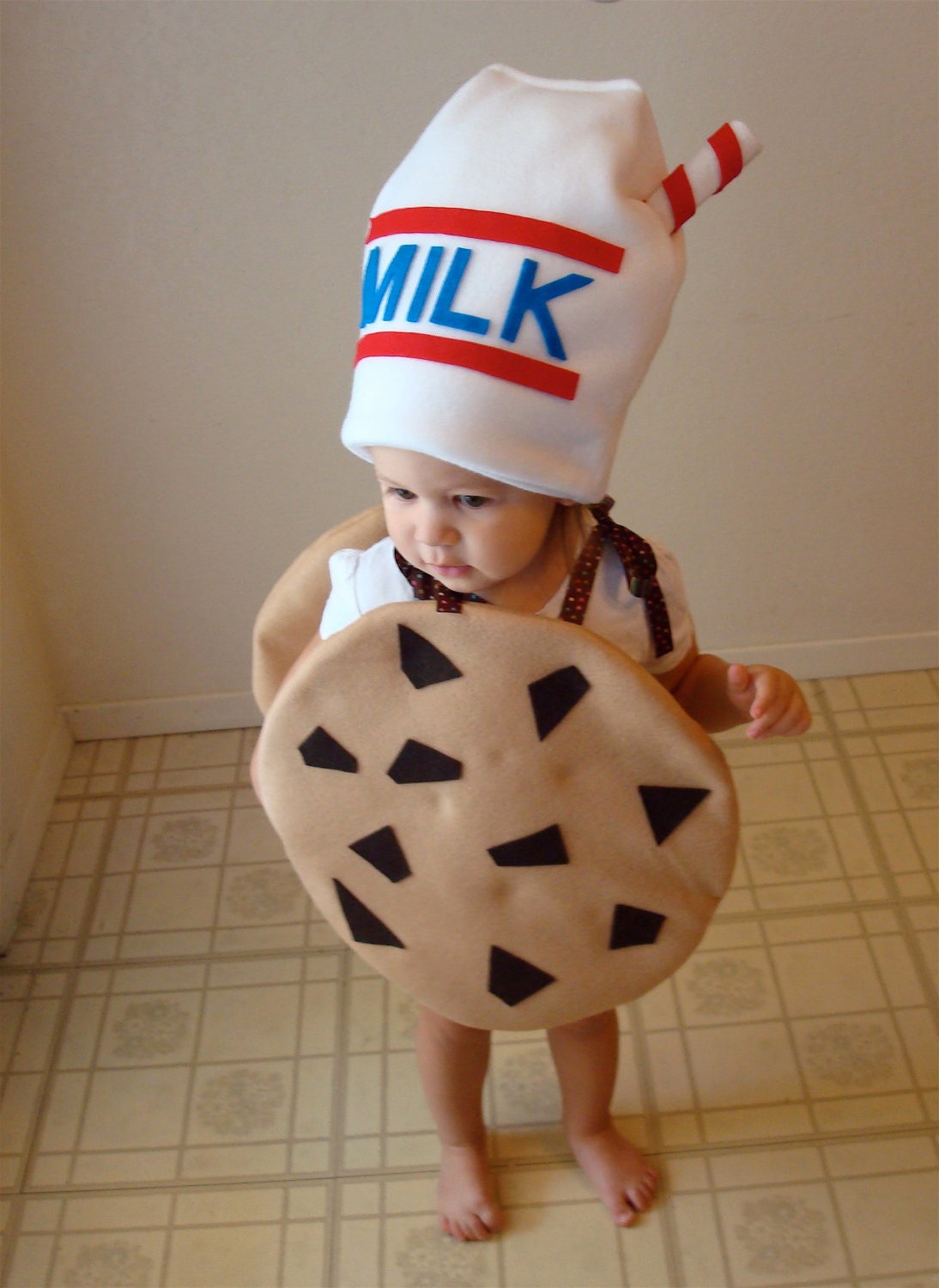 Kids Costume Childrens Costume Cookie Halloween Costume Chocolate Chunk Cookie with Milk Hat