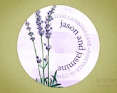 Custom Return Address Label Sticker - Lavendar