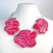 Statement necklace, pink necklace, pink turquoise, turquoise necklace, statement jewelry, flower necklace, crystal necklace