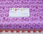 One yard Free Sprit by Erin McMorris "Weekends Go By Bike" 100% Cotton EM23 Violet Fabric