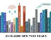 HALF PRICE SALE 25 New York reads - a black and white zine about my favourite books set in New York