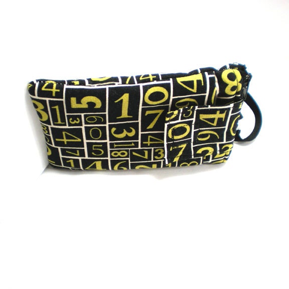 Zippered Cell Phone Gadget Case Smartphone iPhone Droid Blackberry Number Game