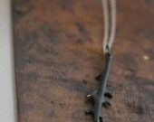 Clava Necklace - Black - Sterling Silver