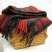 Vintage Pendleton Tartan Plaid Warm Wool Blanket Lake House decor Green Red LARGE