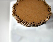10 Large Paper Doily Stickers Envelope Seals Kraft