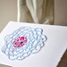 Lacy Blossum Collage Mod Gift Card Blue Pink