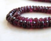 Pink Tourmaline Rondelle Gemstone Juicy Pomegranate Faceted 5mm 35 beads Wholesale