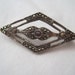 Vintage Marcasite Brooch - Amethyst Glass